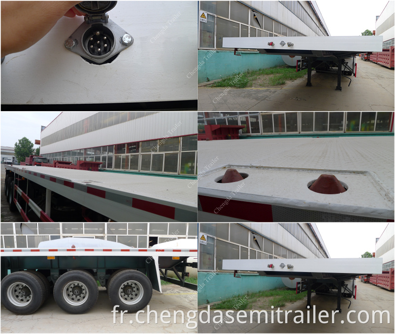 2 axle Flatbed Semi Trailer